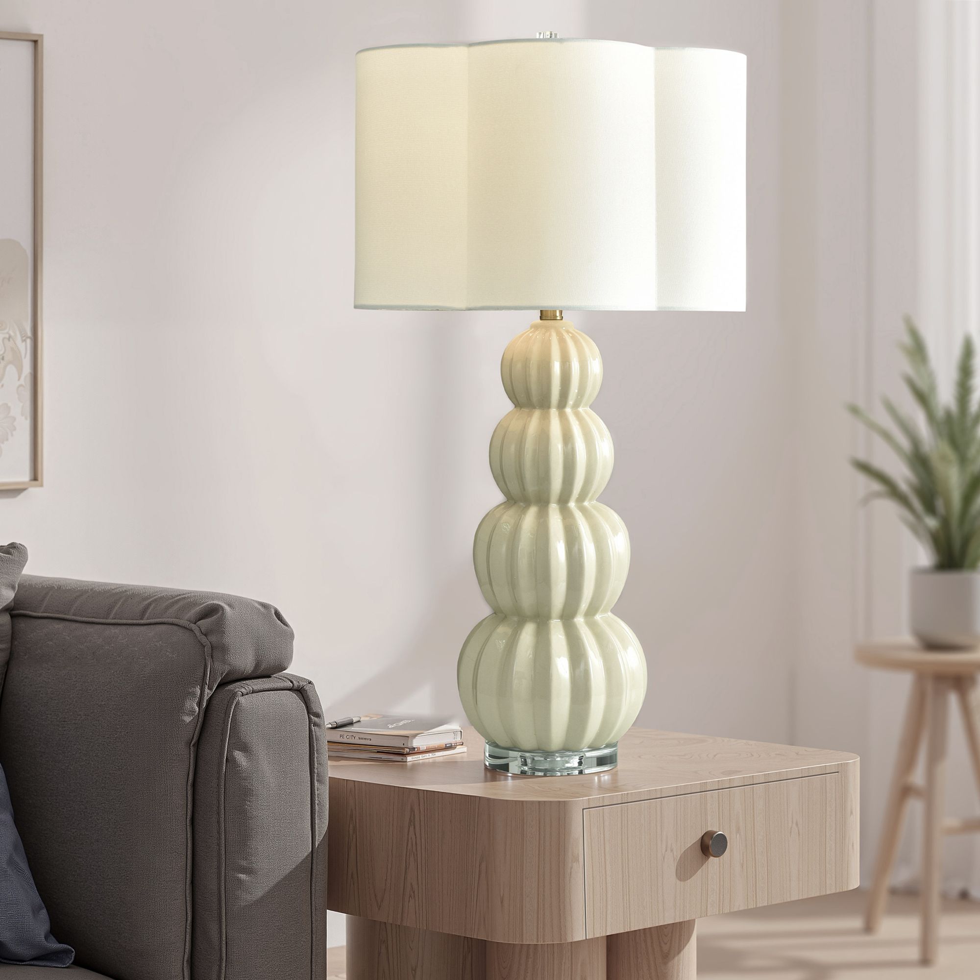 Image 6 Tamara Day Ophelia 33" High Cream Table Lamp With Off-White Shade more views