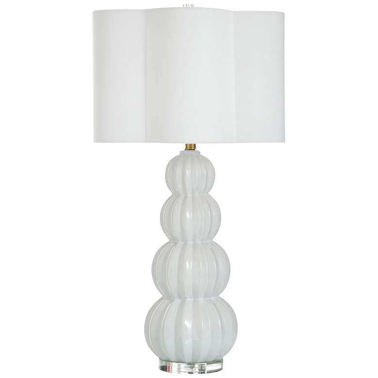 Image 1 Tamara Day Ophelia 33" High Glossy White Table Lamp With Off White Shade