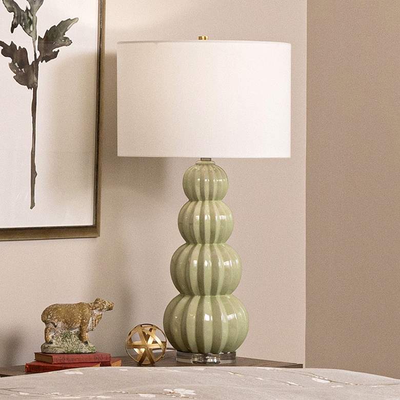 Image 1 Tamara Day Ophelia 33" High Mint Table Lamp With Off-White Shade
