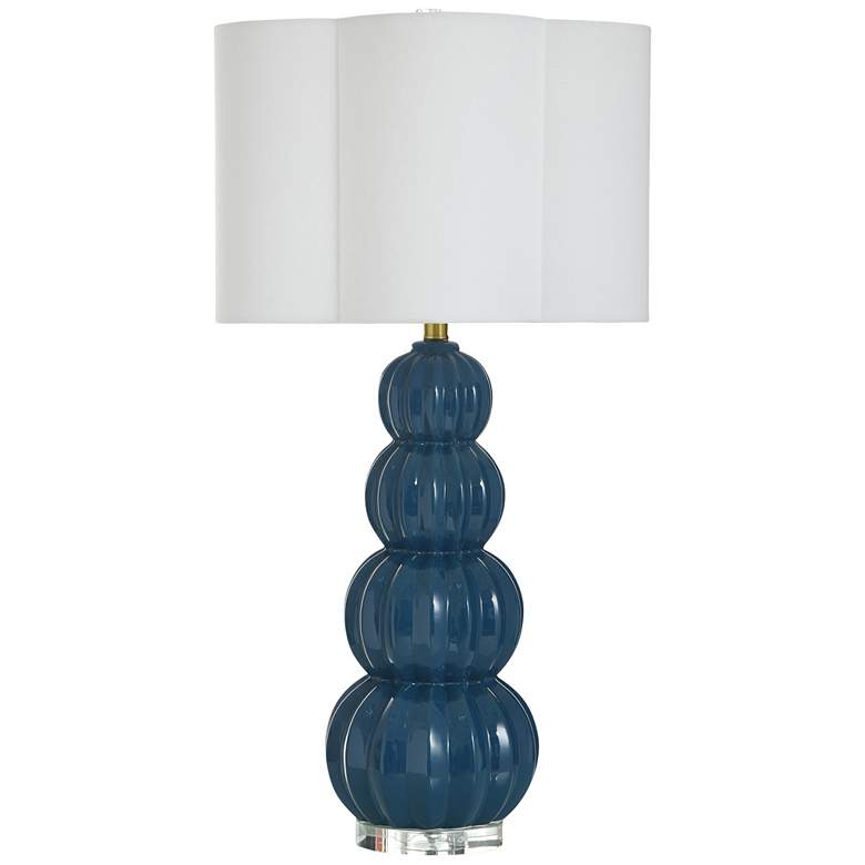 Image 2 Tamara Day Ophelia 33" High Navy Table Lamp With Off-White Shade