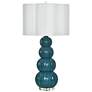 2_Tamara Day Ophelia 33" High Navy Table Lamp With Off-White Shade