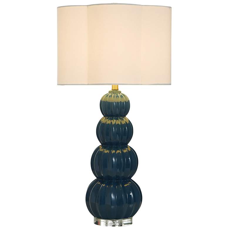 Image 3 Tamara Day Ophelia 33" High Navy Table Lamp With Off-White Shade more views