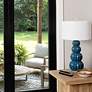 6_Tamara Day Ophelia 33" High Navy Table Lamp With Off-White Shade more views