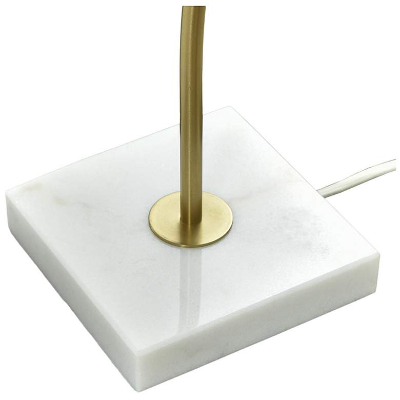 Image 4 Tamara Day Penelope 24"H Brass & White Marble Table Lamp With Pink Shade more views