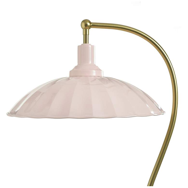 Image 5 Tamara Day Penelope 24"H Brass & White Marble Table Lamp With Pink Shade more views