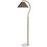 1_Tamara Day Penelope 61"H White Marble & Brass Floor Lamp w/ Off-Brown Shade