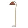 2_Tamara Day Penelope 61"H White Marble & Brass Floor Lamp w/ Off-Brown Shade more views