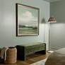 3_Tamara Day Penelope 61"H White Marble & Brass Floor Lamp w/ Off-Brown Shade more views