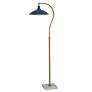3_Tamara Day Penelope 61"H White Marble & Brass Floor Lamp With Navy Shade more views