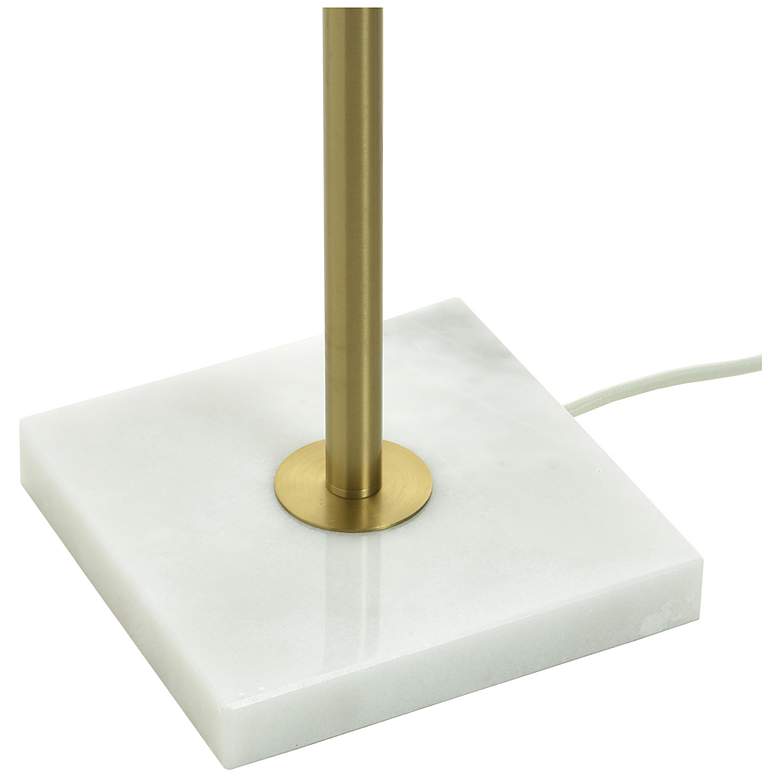 Image 4 Tamara Day Penelope 61"H White Marble & Brass Floor Lamp With Navy Shade more views