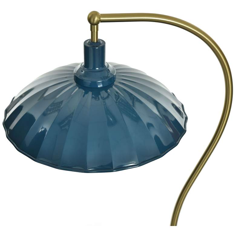 Image 6 Tamara Day Penelope 61"H White Marble & Brass Floor Lamp With Navy Shade more views