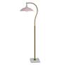 3_Tamara Day Penelope 61"H White Marble & Brass Floor Lamp With Pink Shade more views