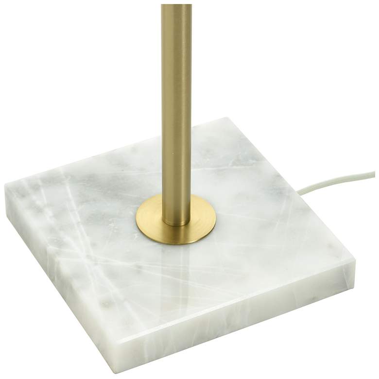 Image 4 Tamara Day Penelope 61"H White Marble & Brass Floor Lamp With Pink Shade more views