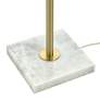 4_Tamara Day Penelope 61"H White Marble & Brass Floor Lamp With Pink Shade more views