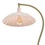 5_Tamara Day Penelope 61"H White Marble & Brass Floor Lamp With Pink Shade more views