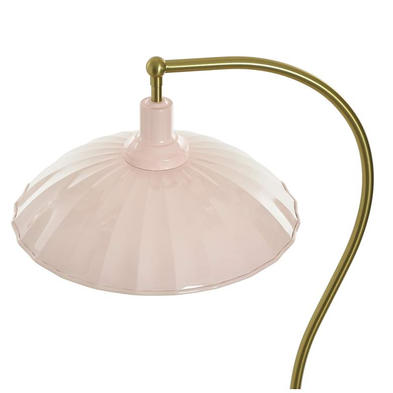 Image 6 Tamara Day Penelope 61"H White Marble & Brass Floor Lamp With Pink Shade more views