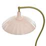 6_Tamara Day Penelope 61"H White Marble & Brass Floor Lamp With Pink Shade more views