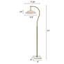 7_Tamara Day Penelope 61"H White Marble & Brass Floor Lamp With Pink Shade more views