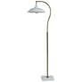2_Tamara Day Penelope 61"H White Marble & Brass Floor Lamp With White Shade