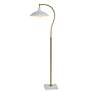 3_Tamara Day Penelope 61"H White Marble & Brass Floor Lamp With White Shade more views
