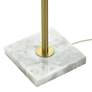 4_Tamara Day Penelope 61"H White Marble & Brass Floor Lamp With White Shade more views