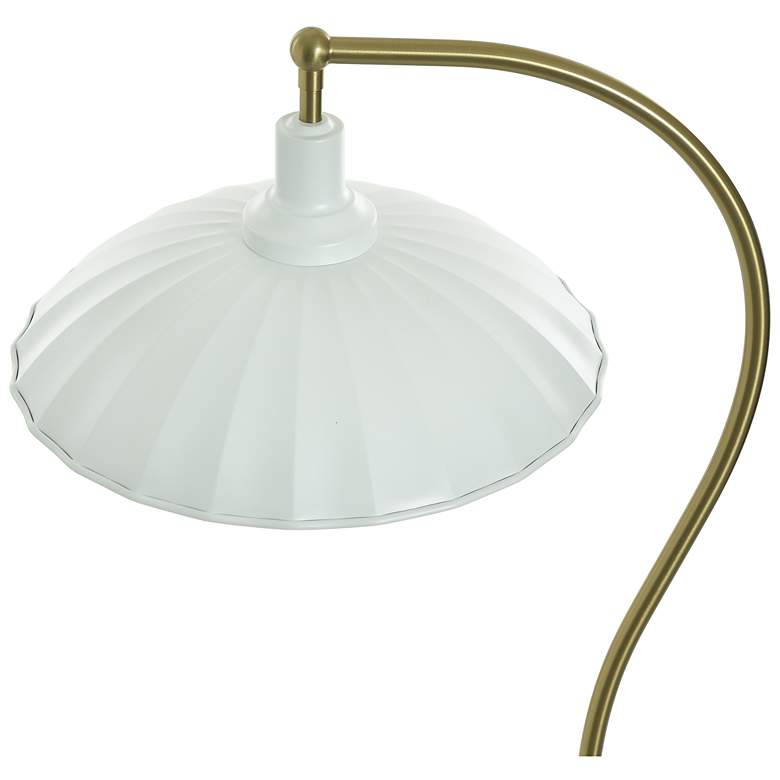 Image 6 Tamara Day Penelope 61"H White Marble & Brass Floor Lamp With White Shade more views