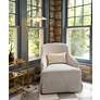 7_Tamara Day Penelope 61"H White Marble & Brass Floor Lamp With White Shade more views