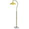 Tamara Day Penelope 61"H White Marble & Brass Floor Lamp With Yellow Shade