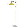 2_Tamara Day Penelope 61"H White Marble & Brass Floor Lamp With Yellow Shade more views