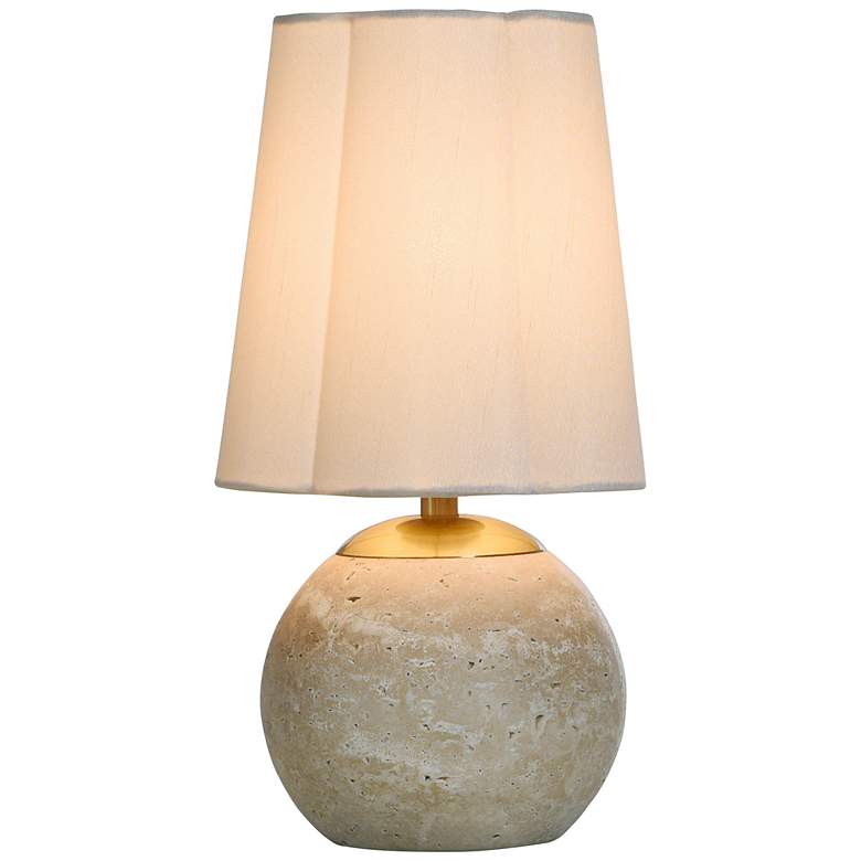 Image 2 Tamara Day Rosalind 12"H Brass & Natural Beige Table Lamp With Tan Shade more views