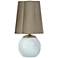 Tamara Day Rosalind 12"H Brass & White Marble Table Lamp With Brown Shade