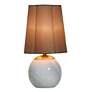 2_Tamara Day Rosalind 12"H Brass & White Marble Table Lamp With Brown Shade more views