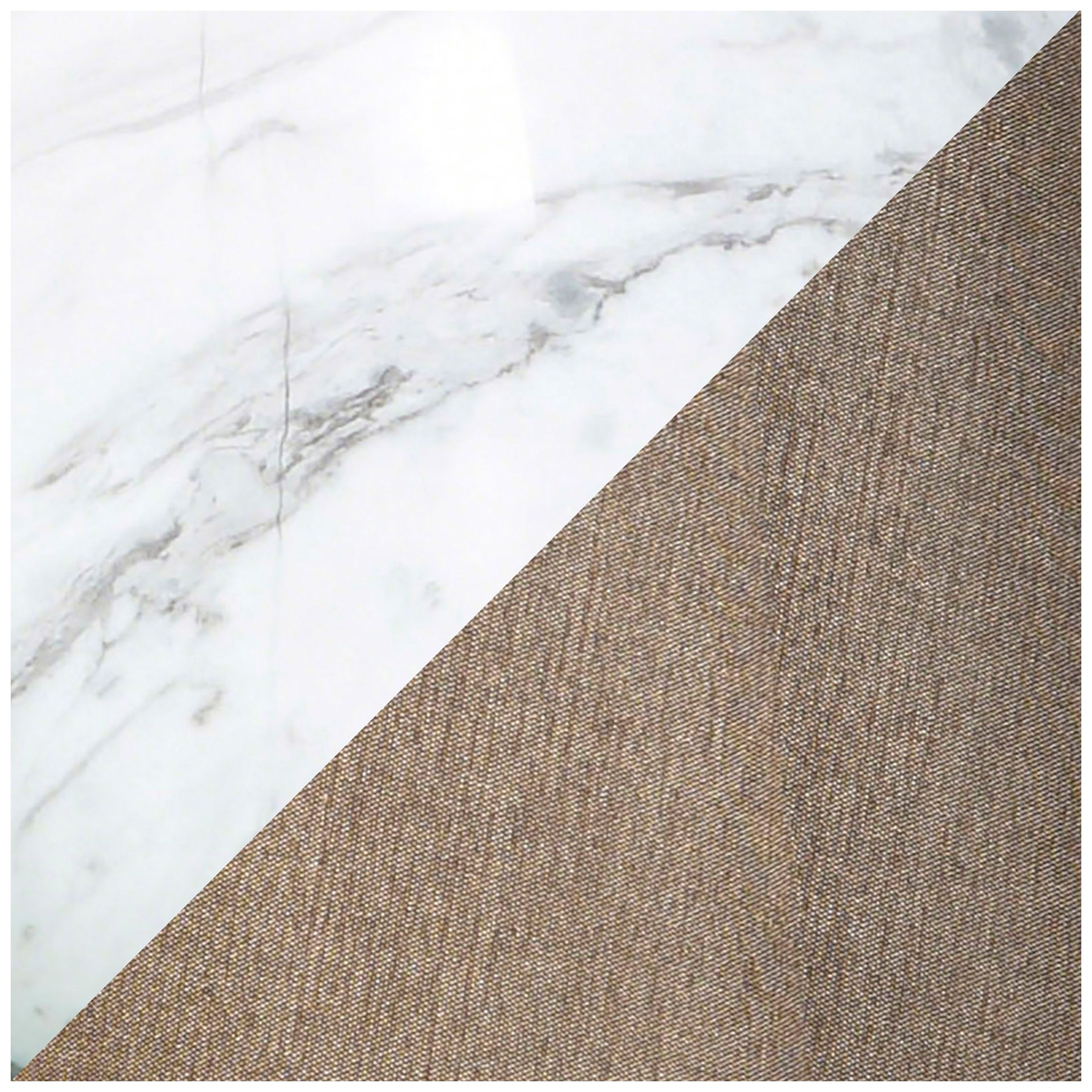 Image 7 Tamara Day Rosalind 12"H Brass & White Marble Table Lamp With Brown Shade more views