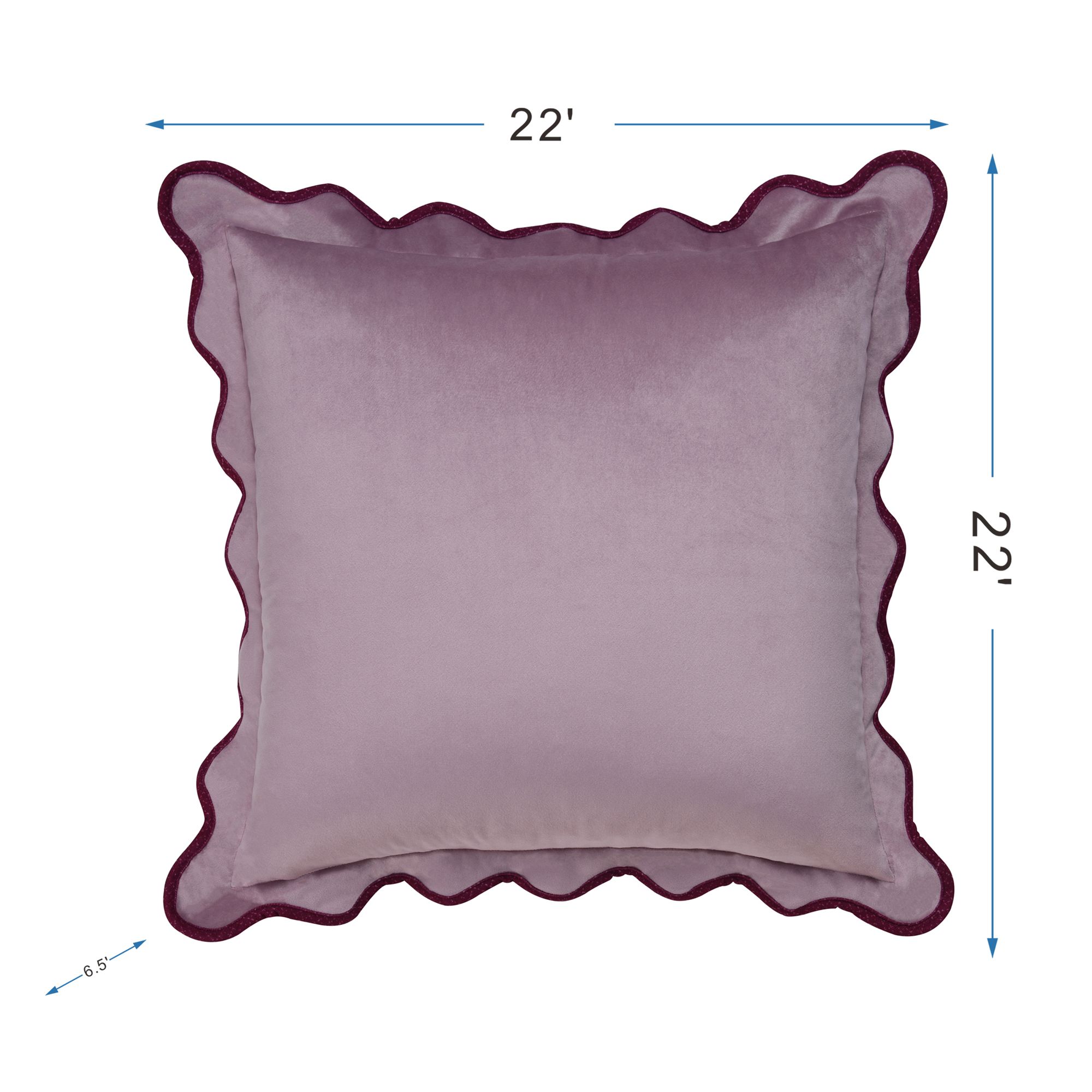 Image 7 Tamara Day Sophie 22" x 22" Lilac & Merlot Down Fill Pillow more views
