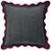 Tamara Day Sophie 22" x 22" Dark Grey, Light Grey & Pink Down Fill Pillow