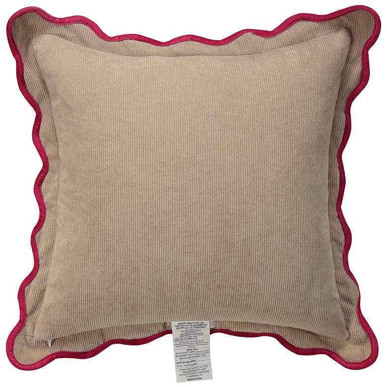 Image 3 Tamara Day Sophie 22" x 22" Dark Grey, Light Grey & Pink Down Fill Pillow more views