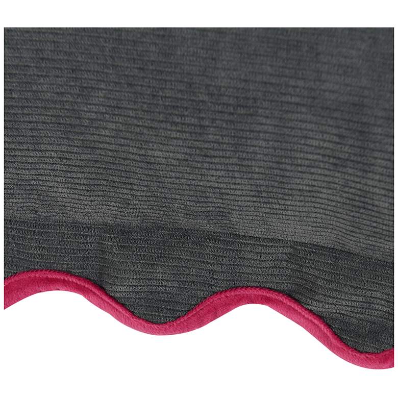 Image 4 Tamara Day Sophie 22" x 22" Dark Grey, Light Grey & Pink Down Fill Pillow more views