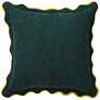 2_Tamara Day Sophie 22" x 22" Dark Teal Green, Pink & Yellow Down Fill Pillow