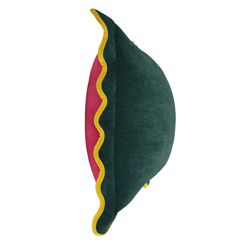 Image 3 Tamara Day Sophie 22" x 22" Dark Teal Green, Pink & Yellow Down Fill Pillow more views