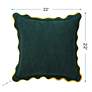 7_Tamara Day Sophie 22" x 22" Dark Teal Green, Pink & Yellow Down Fill Pillow more views