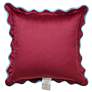 4_Tamara Day Sophie 22" x 22" Deep Red & Light Blue Down Fill Pillow more views