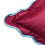5_Tamara Day Sophie 22" x 22" Deep Red & Light Blue Down Fill Pillow more views
