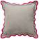 Tamara Day Sophie 22" x 22" Light Grey, Charcoal & Hot Pink Down Pillow