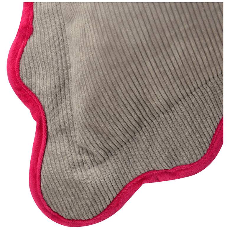 Image 6 Tamara Day Sophie 22" x 22" Light Grey, Charcoal & Hot Pink Down Pillow more views