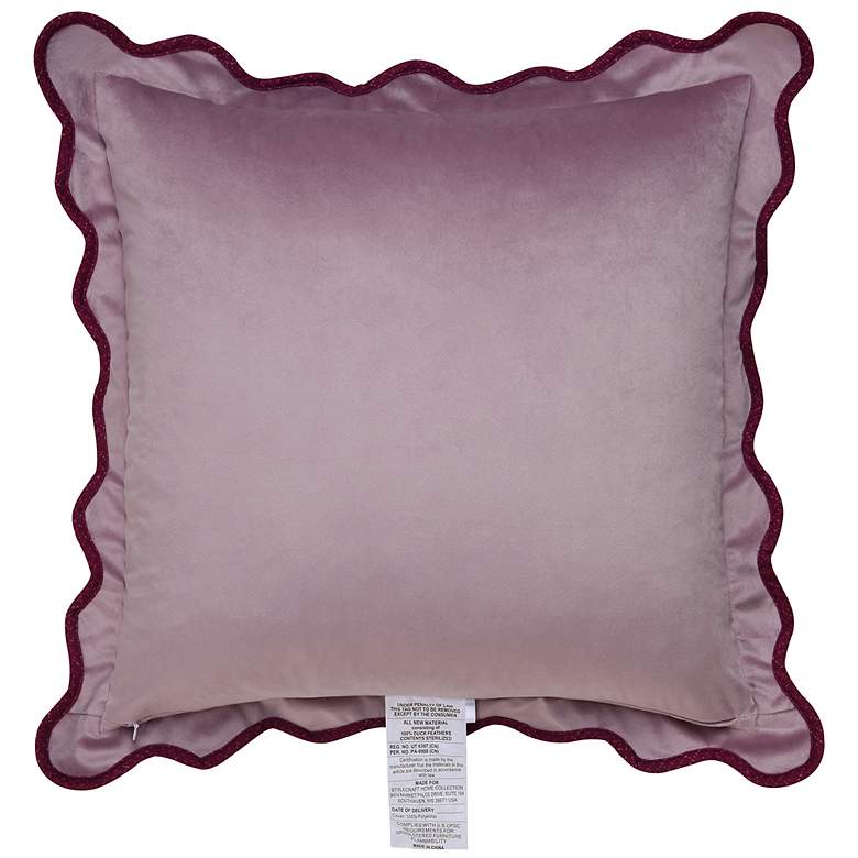 Image 4 Tamara Day Sophie 22" x 22" Lilac & Merlot Down Fill Pillow more views