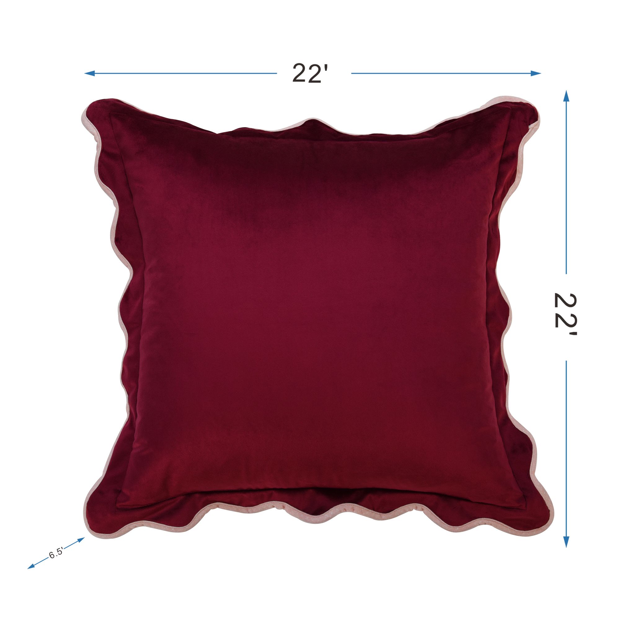 Tamara Day Sophie 22" x 22" Merlot & Lilac Down Fill Pillow