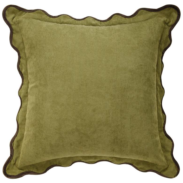 Image 2 Tamara Day Sophie 22" x 22" Olive Green, Tan & Brown Down Fill Pillow