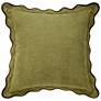 2_Tamara Day Sophie 22" x 22" Olive Green, Tan & Brown Down Fill Pillow