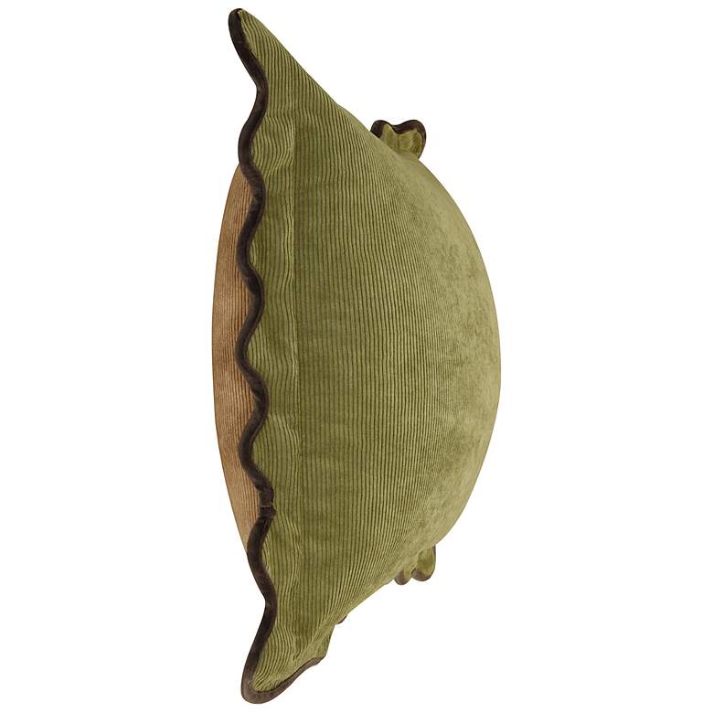 Image 3 Tamara Day Sophie 22" x 22" Olive Green, Tan & Brown Down Fill Pillow more views