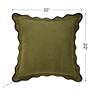 7_Tamara Day Sophie 22" x 22" Olive Green, Tan & Brown Down Fill Pillow more views